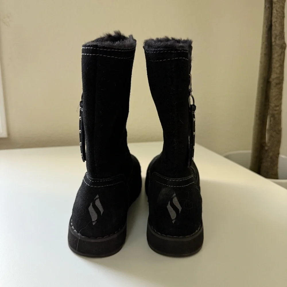 Skechers Black Keepsakes 2.0 Warm Road Suede Boots Women’s Size 6